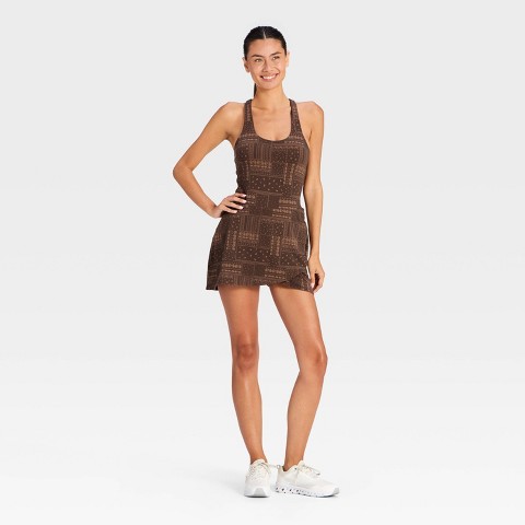Женское платье JoyLab Washed Jersey Wrap, цвет: Коричневый