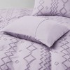 Peace Nest Tufted Clipped Jacquard Geometric Duvet Cover, Diamond Pattern Bedding Set with Pillowcase - 4 of 4