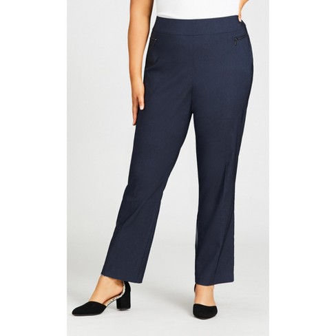 Avenue  Women's Plus Size Super Stretch Zip Pant Indigo - Tall - 16w :  Target