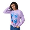 Jaws Shark Four Square Poster Art Crew Neck Long Sleeve Lilac Wash Adult Sweatshirt - 2 of 4