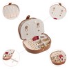 Unique Bargains Travel Size Small Portable Seashell-Shaped PU Leather Jewelry Box for Women and Girls - 3 of 4