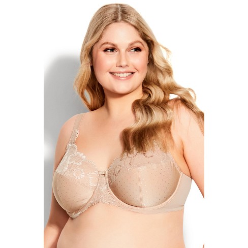 Avenue Body  Women's Plus Size Lace Underwire Bra - Beige - 34d