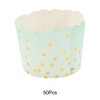 Unique Bargains Medium Polka Dot Disposable Baking Cups Wood Pulp Paper PE Coating 2.76"x2.17" 50 Pcs - 4 of 4
