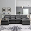 NicBex Modern 110" Sectional Sofa Modular U Shaped Sofa Couch with Waist Pillows for Living Room Apartment - 3 of 4