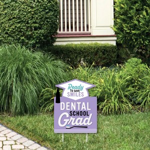 Big Dot of Happiness Dental School Grad - Outdoor Lawn Sign - Dentistry and Hygienist Graduation Party Yard Sign - 1 Piece - 1 of 4
