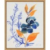Amanti Art Indigo and Goldenrod Floral I by Ania Zwara Framed Canvas Wall Art Print - 4 of 4