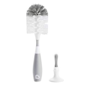 OXO Tot Bottle Brush with Nipple Cleaner and Stand - Gray Gray 1 Count  (Pack of 1) 