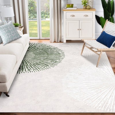 Garvee Modern Abstract Area Rug,Low Pile Rug -Non Slip Non Shedding Rug,Soft Floor Carpet Foldable Thin Rug