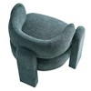 34.65" Wide Modern Barrel Chairs Accent Chairs Comfy Upholstery Accent Chair, Couch Armchair for Living Room Bedroom Waiting Room Office, Green - 3 of 4