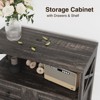 Farmhouse Storage Cabinet with Drawers and Adjustable Shelves, Freestanding Kitchen Pantry Storage Cabinet - 4 of 4