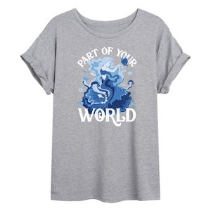Women's - Disney - Part Of Your World Oversized Graphic T-Shirt - 1 of 4