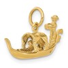 Black Bow Jewelry 14k Yellow Gold 3D Gondola Charm - 4 of 4