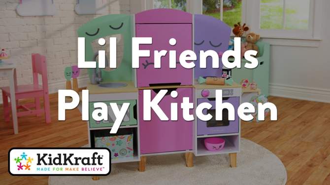 KidKraft Lil&#39; Friends Wooden Play Kitchen with 14 Accessories, 2 of 15, play video