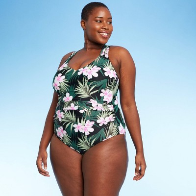 Women's Plus Size Strappy Back One Piece Swimsuit - Kona Sol™ Multi 16W