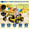 12V Ride On Excavator for Kids, 4WD Electric Excavator Toy with Remote Control - 4 of 4