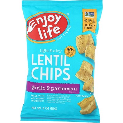 Plentils Garlic & Parmesan Lentil Chips - 4oz/12pk