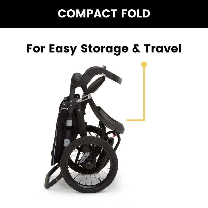 Jeep Hydro Sport Plus Jogger by Delta Children - Includes Car Seat Adapter - Black, 4 of 18