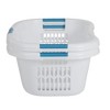 Rubbermaid 2.1-Bushel Small Hip-Hugger Portable Plastic Laundry Basket with Grab-Through Handles, White - 3 of 4