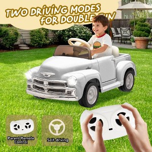 12V Kids Ride On Chevrolet 3100 Pickup Truck Electric Car Parents Control 3-Speed USB LED Bluetooth High Power 4.35 km/h Age 3+ - 1 of 4