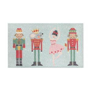 20"x34" Holiday Nutcrackers and Ballerina Scatter Rug Pink - 1 of 4