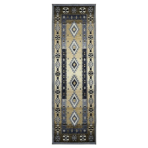 Paisley Design Multi-color Area Rug and Runners Non-Slip/ No Skid