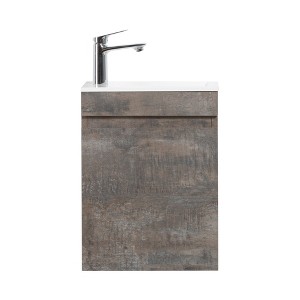 SEVOBAL Bathroom Storage Cabinets, Wall-Mounted Small Bathroom Storage Vanity Cabinet, Top Basin and Soft Close Doors, Gray, 15.75"*8.66"*20.94" - 1 of 4