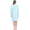 Casual Nights Women's Flannel Floral Long Sleeve Nightgown - 4 of 4