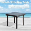 Maggift Patio Chaise Lounges Outdoor Lounger Sunbathe Chair with Arms, with Table, for Patio, Garden, Beach，Portable，Green，64.41"*26.69"*35.43" - 3 of 4