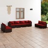 vidaXL Garden Lounge Set Brown PE rattan Large Modular Garden Sofa Set - 2 of 4
