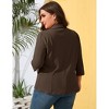 Coolmee Women Plus Size Blazers Business Casual Long Sleeve Open Front Work Office Suit Jackets Trendy Clothes with Pockets - 4 of 4