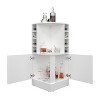 Gulches Corner Liquor Cabinet with 2 Door Storage, 8 Bottle Cubbies, Durable Construction and Sleek Modern Design - 4 of 4