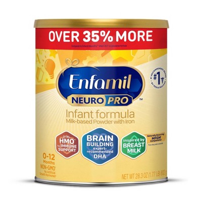 Enfamil NeuroPro Non-GMO Infant Formula With Iron Powder- 28.3oz