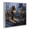 Stupell Industries Wolf & Cub Woodland Forest Framed Giclee Art, Gray, 30" x 24" - 2 of 4