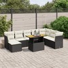 vidaXL Garden Sofa Set Black, Cream White - 2 of 4
