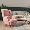 vidaXL Armchair in Retro Pink Velvet – Stylish Living Room Seating - 2 of 4