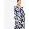 ellos Plus Size Smocked Bodice V-Neck Midi Dress - 4 of 4