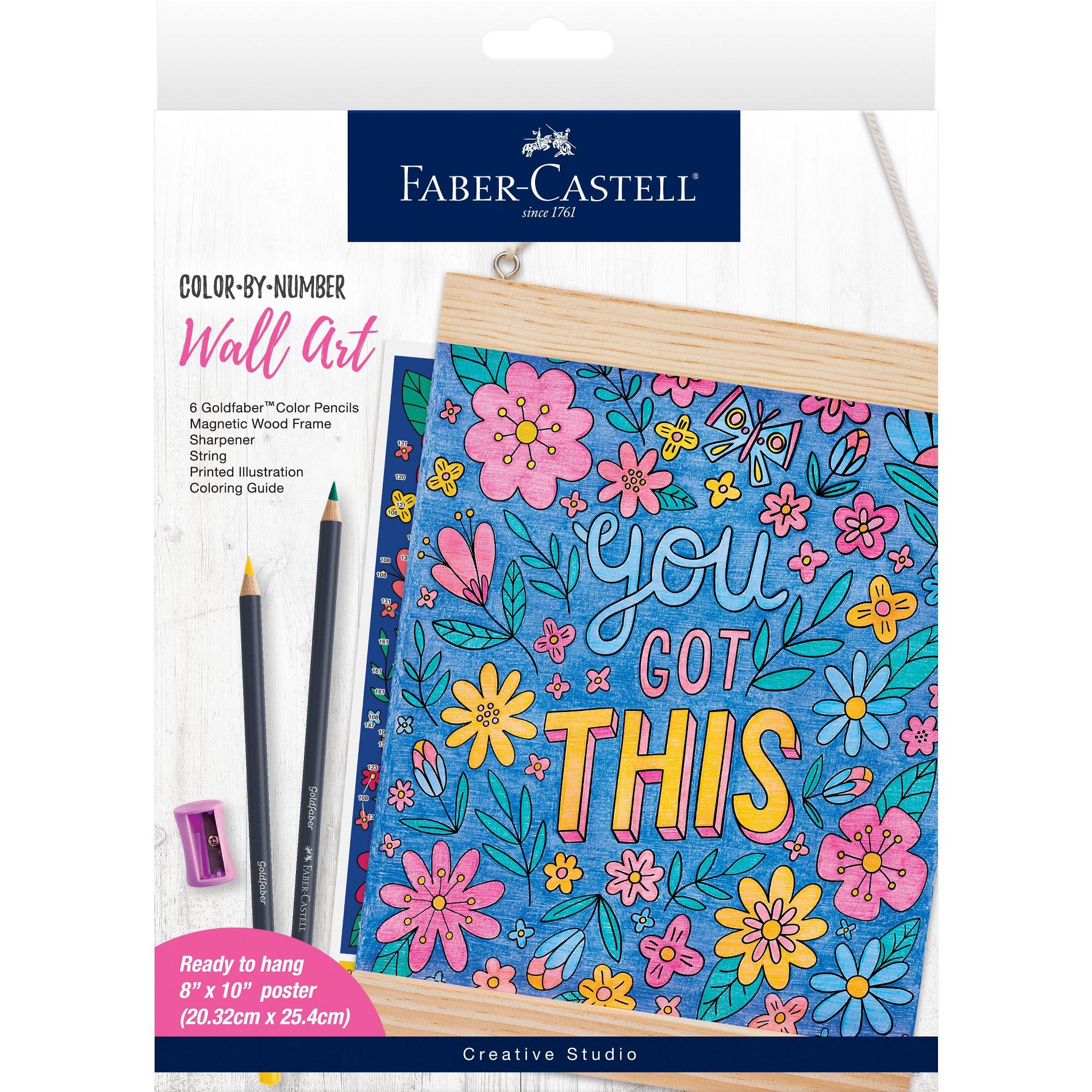 Faber-Castell 10pk Color By Number Wall Art You Got This 1ct
