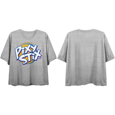 Pixy Stix Classic Logo Women's Heather Gray Graphic T-shirt : Target