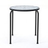 VYNXARIA End Table,blue and white tones of the tiled top - 3 of 4