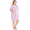 Casual Nights Women's Floral Woven Snap-Front Lounger House Dress - 2 of 4