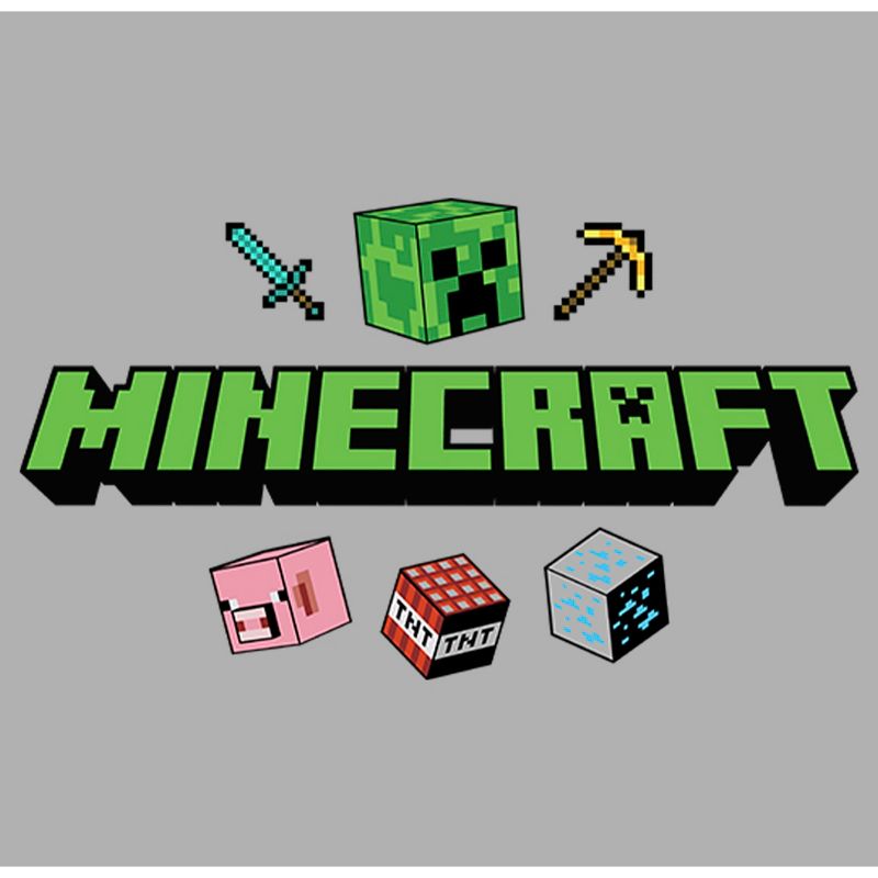 Boy's Minecraft Icons Logo T-Shirt, 2 of 6