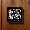 Slickblue Pickleball Grandma Wood Sign – Funny 7x7 Rustic Wall Decor – Way Cooler Than Normal Grandma, 10 Color Options - 2 of 3