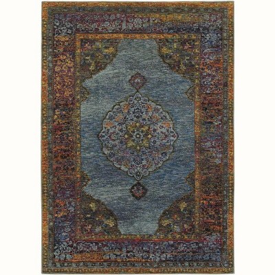 Oriental Weavers Andorra 7139A Blue/ Multi Indoor Area Rug - 1'10" x 3'2"
