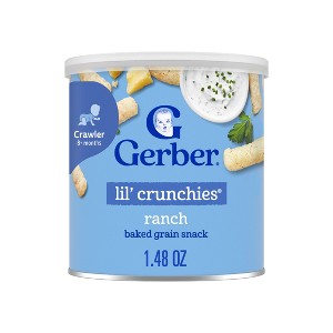 Gerber Baby Food Ranch Crunchies Baby Snacks - 1.48oz - 1 of 4