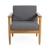 Acacia Wood Outdoor Club Chair, 29"W Patio Lounge Seating with Water-Resistant Cushion & Open Slat Design-3irtyhousy - 3 of 4