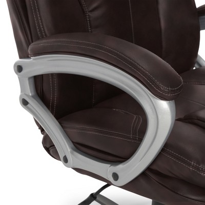 Executive High-Back Swivel Chair in Roasted Chestnut Leather