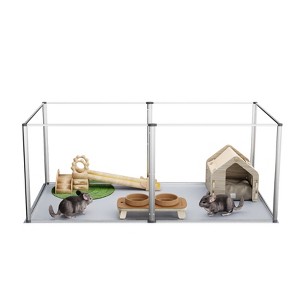 Artloge 6-10 Panels Large Heavy Duty Acrylic Dog Playpen Puppy Fence Safest Pet Enclosure Fertility Cage with Aviation Aluminum Frame & Waterproof Pad - 1 of 4