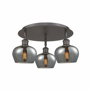 Fenton - 3 Light Flush Mount In Art Deco Style-8 Inches Tall and 18.25 Inches Wide - 1 of 1