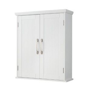 Teamson Home Wooden Bathroom Furniture, Wall Medicine Cabinet, White - 1 of 4