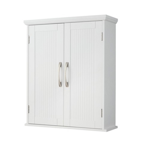 Teamson Home Wooden Bathroom Furniture, Wall Medicine Cabinet, White ...